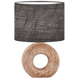 Honsel Crna/smeđa stolna lampa keramička s tekstilnim sjenilom (visina 31 cm) Hanke – Cijene
