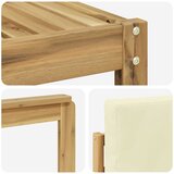  Set vanjskih sofa s jastukom 8 pcs Bijela i krem Poliester | shoptok.hr