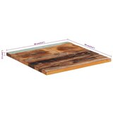  Kvadratna mizna plošča 60x60 cm 25-27 mm trpredelan | Shoptok.si