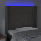  LED uzglavlje tamnosivo 93x16x118/128 cm baršunasto | Eponuda.ba