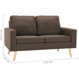  2-dijelni set sofa od tkanine smeđi | shoptok.hr
