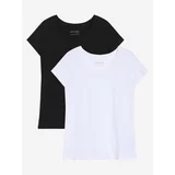 Orsay Set of two women's basic T-shirts in white and black - Women