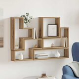 vidaXL Stenski Kocka artisan hrast 96 x 12 x 64 cm Konstruiran les u