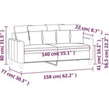  Kavč dvosed moder 140 cm žamet | Shoptok.si