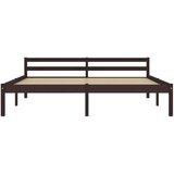  Posteljni okvir temno rjav iz trdne borovine 180x200 cm, (20606658) | Shoptok.si