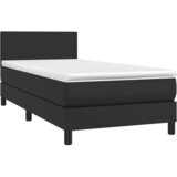  s oprugama i madracem crni 90 x 200 cm od umjetne kože | shoptok.hr