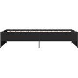  Okvir za krevet crni 100x200 cm konstruirano drvo i metal | Eponuda.com