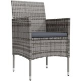 vidaXL 7-dijelni vrtni blagovaonski set s jastucima sivo-crni | shoptok.hr