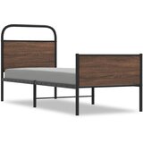 Maison Chic Posteljni okvir - Enojna postelja - Postelja za odrasle brez vzmetnice 80x200 cm rjav hrast inž. les-J6600, (21770755) Cene