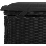 LEŽAJ za sunčanje sklopivi krov crni 213 x 63 x 97 cm poliratan | shoptok.hr