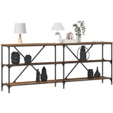  Konsole stol Starood drvo 200x30x75 cm inženjerski drvo i čelik | shoptok.hr