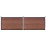 vidaXL Vrtna ograja WPC 353x106 cm rjava | Shoptok.si