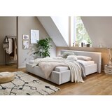 Meise Möbel Tapecirani bračni krevet s prostorom za pohranu s podnicom 180x200 cm u srebrnoj boji Cube – | shoptok.hr