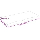  Kopalniški pult 100x50x6 cm neobdelan trden les | Shoptok.si