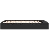 vidaXL Okvir kreveta crni 140 x 200 cm od konstruiranog drva | shoptok.hr