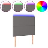 Maison Chic led posteljno vzglavje - vzglavna omarica - nočna omarica sivo 100x5x118/128 cm umetno usnje, (21711677) Cene