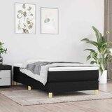  Krevet s oprugama i madracem crni 100 x 200 cm od tkanine | shoptok.hr