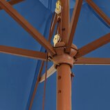  Vrtni suncobran s drvenim stupom azurnoplava 299 x 240 cm | Eponuda.com