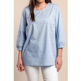 Fenzy Pamučna Bluza Većih Veličina, Svijetloplava | shoptok.hr