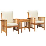  Sjedeća garnitura za vrt s jastukom 3 pcs Prirodna nafta | shoptok.hr