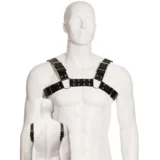BODY LEATHER BLACK BULL DOG HARNESS
