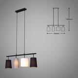 BRILO Luster na sajli 4xE27/40W/230V crna/siva/bela | Eponuda.com