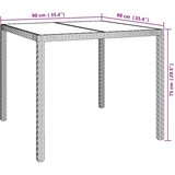 Stol za vrt Siva 90 x 90 x 75 cm poliratan | shoptok.hr
