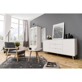 MID.YOU komoda, bela, hrast sonoma | Shoptok.si
