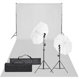 vidaXL komplet za foto studio z lučmi in ozadjem | Shoptok.si