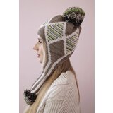 Kesi Women's cap with long ears Eunika K322 cappuccino+beige | Shoptok.si