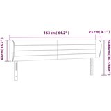  Vzglavje z ušesi svetlo sivo 163x23x78/88 cm žamet, (20954530) | Shoptok.si