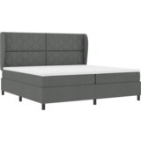  Postelja s pomičnim dnom in vzmetnico Temno siva 200x200 cm Tkanina, (22051149) | Shoptok.si