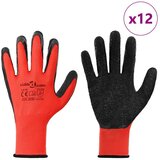 Rukavice za rad 12 pcs Crvena i Crna 10 / xl Lateks premaz | shoptok.hr