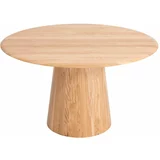 Gazzda Okrogla jedilna miza iz masivnega hrasta v naravni barvi ø 126 cm Mushroom –