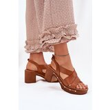 Zazoo Leather Heeled Sandals | Shoptok.si