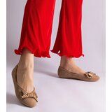 Gemre Brown ballet flats adorned with a bow and brooch Esdras | shoptok.hr