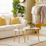 SoBuy komplet dveh konzolnih mizic v beli barvi v skandinavskem slogu, (20814857) | Shoptok.si