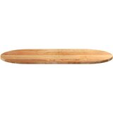 vidaXL Mizna plošča svetlo rjava 100x50x2 cm trdna hrastovina ovalna | Shoptok.si