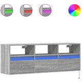 Maison Chic Stenska TV omarica - TV stojalo - Televizijska omarica z LED lučkami siva sonoma 130x31x45 cm, (21699212) Cene