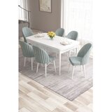 Hanah home Set Trpezarijski sto i 6 stolica Roza, Zelena i bijela | Eponuda.ba