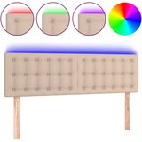  Posteljno vzglavje kapučino 144x5x78/88 cm umetno usnje, (20951752) | Shoptok.si