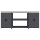 vidaXL Kuhinjski set za pohranu 3 pcs Antracit 210 x 50 x 92 cm | shoptok.hr