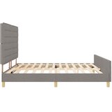  Krevetna konstrukcija Sivo-smeđa 200 x 200 cm tkanina | shoptok.hr