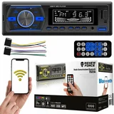  1DIN LCD auto radio RGB 4x50W MP3 2x USB Bluetooth 12V + daljinski