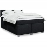 vidaXL Box spring postelja z vzmetnico črna 140x200 cm blago Cene
