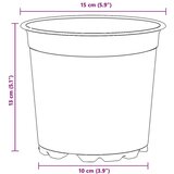  Lonac za cvijeće 100 pcs Keramika Ø 15 x 12.5 cm Plastika | shoptok.hr