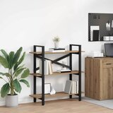 vidaXL Polica Umjetnički hrast 100 x 33,5 x 102 cm Konstruirano drvo Cijene