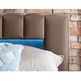 ELTAP Svetlo rjava oblazinjena zakonska postelja s prostorom za shranjevanje z letvenim dnom 160x200 cm Lamica – | Shoptok.si