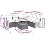  7-dijelni set vrtnih sofa od poliratana s jastucima bež | shoptok.hr