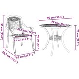  Vrtni set za objed 5 pcs Bijelo Aluminij | shoptok.hr